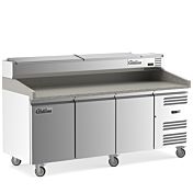 Coldline PDR-80-SS 80" Refrigerated Pizza Prep with Refrigerated Stainless Topping Rail