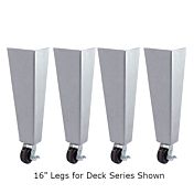 Bakers Pride S1440Y 30" Legs (Grey) with Casters for Hearthbake EP Series