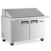 Coldline SMP48 48" Mega Top Refrigerated Sandwich Prep Table with Cutting Board and Food Pans