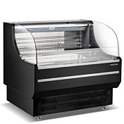 Marchia USTAR48 48" Black Low Profile Open Air Cooler Grab and Go