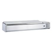 Coldline CTP70SS 71" Refrigerated Countertop Salad Bar, Stainless Steel Topping Rail, 8 Pans