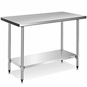 Prepline PWTG-3060 30"D x 60"L Stainless Steel Worktable with Undershelf
