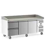 Coldline PDR-80-2D 80" Refrigerated Pizza Prep with Marble Top and Two Drawers