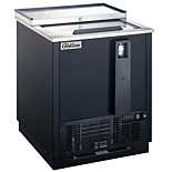 Coldline CGF-25 25" Horizontal Reach-In Black Glass Froster - 5 Cu. Ft.