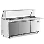 Coldline CBT72-SG 72" Refrigerated Salad Bar with Cutting Board and Sneeze Guard