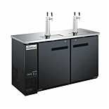 Coldline CDD-60 60" Black 4 Tap Refrigerated Direct Draw Beer Dispenser