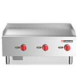Cookline CGG-36M 36" Commercial Countertop Gas  Griddle with Manual Controls - 90,000 BTU