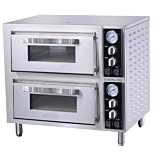 Cookline CPO-2D Double Deck Countertop Pizza Oven with Two Independent Chambers, 240V