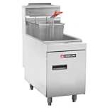 Cookline CTF2 Commercial 25 lb Natural Gas Stainless Steel Countertop Fryer - 44,000 BTU
