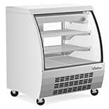 Coldline DC36-SS 36" Refrigerated Curved Glass Deli Meat Display Case, Stainless Steel