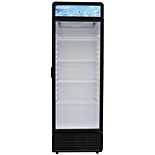 Coldline G12E-B 24" Single Glass Door Merchandiser Refrigerator with LED lighting, Black, 12 Cu. Ft.