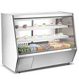 Coldline HDL72 72" Refrigerated Slanted Glass High Meat Deli Case with Rear Storage