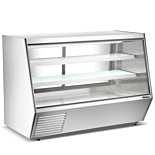 Coldline HDL84 84" Refrigerated Slanted Glass High Meat Deli Case with Rear Storage