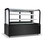 Marchia MB60-B 60" Black Curved Glass Refrigerated Bakery Display Case