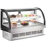 Marchia MDC48 48" Drop-In  Countertop Refrigerated Curved Glass Bakery Display Case with LED Lighting