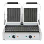 Cookline PG-2 Double Commercial Panini / Sandwich Press, with Grooved Surface, 120V