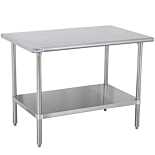 Prepline PWTG-3648 36"D x 48"L Stainless Steel Worktable with Undershelf