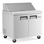 Coldline SP36 36" Refrigerated Sandwich Prep Table with Cutting Board and Food Pans
