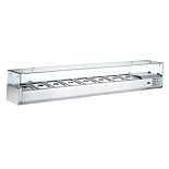 Coldline CTP70SG 71" Refrigerated Countertop Salad Bar, Glass Topping Rail, 8 Pans