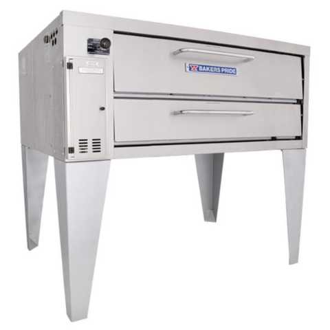 Bakers Pride 151-NG 48" Single 8" Deck Stubby Depth Natural Gas Pizza Oven - 48,000 BTU - SuperDeck Series