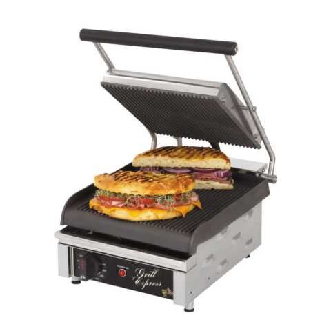 Star Grill Express GX10IG 10"x10" Grooved Plate Sandwich Grill