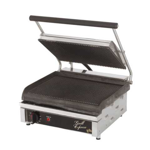 Star Grill Express GX14IG 14"x10" Grooved Plate Sandwich Grill