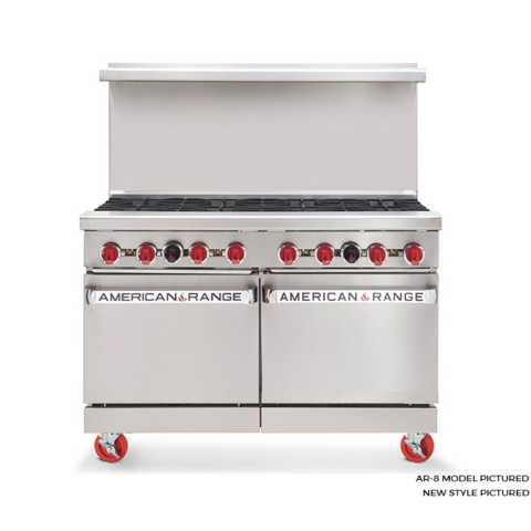 American Range ARGF24G-4B-126-NG 48" Commercial Natural Gas Range with Green Flame Pilotless Ignition - 195,000 BTU
