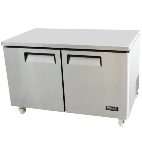 Migali C-U60R-HC 60" Undercounter Work Top Refrigerator - 18.2 Cu. Ft.