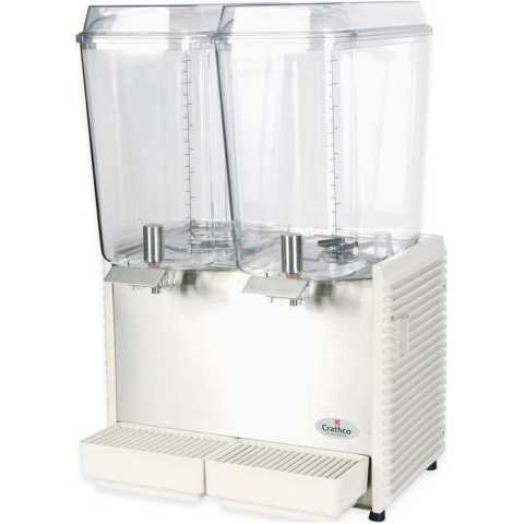 Crathco D25-4 18" Pre-Mix Cold Beverage Dispenser w/ (2) 5 Gallon Bowls - Classic Bubbler Series