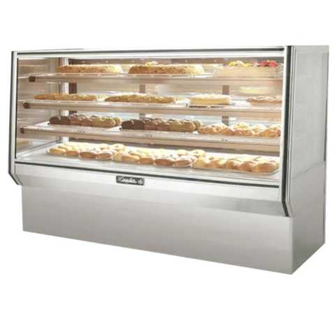Leader NHBK77DRY 77" Dry Non-Refrigerated High Bakery Case with 3 Shelves