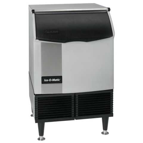 Ice-O-Matic ICEU150HW 24" 185 lb. Undercounter Half Cube Water Cooled Self-Contained Ice Maker w/ 74 lb. Bin