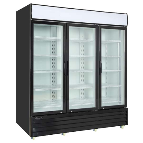 Kool-It KGM-75 78" Triple Glass Door Merchandiser Refrigerator - 73 Cu. Ft.