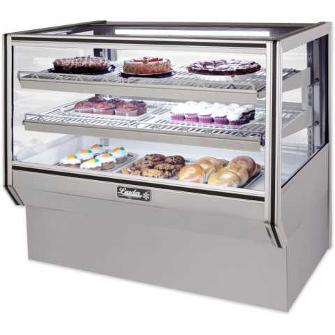 Leader NCBK48DRY 48" Dry Non-Refrigerated Counter Bakery Case with 2 Shelves
