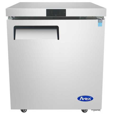 Atosa MGF8405GR 27" One Section 1 Right Hinged Door Undercounter Freezer