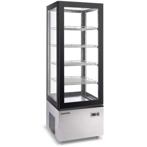Marchia MVS500 Vertical Standing Refrigerated Cake Display Case, Stainless Steel