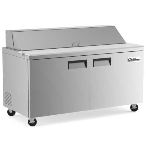 Coldline SP60 60" Refrigerated Sandwich Prep Table with Cutting Board and Food Pans