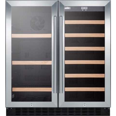 Summit SWBV3071 30" Freestanding Compact-Size Stainless Steel Beverage Merchandiser Refrigerator