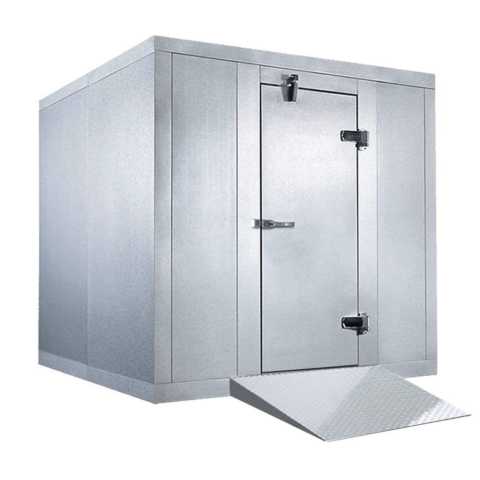 Coldline 6 x 6 Walk-in Freezer Box with Floor, Stainless Steel