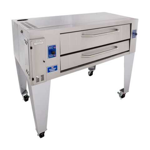 Bakers Pride Y-600-NG 78" Single 8" Deck Natural Gas Pizza Oven - 120,000 BTU - SuperDeck Y Series