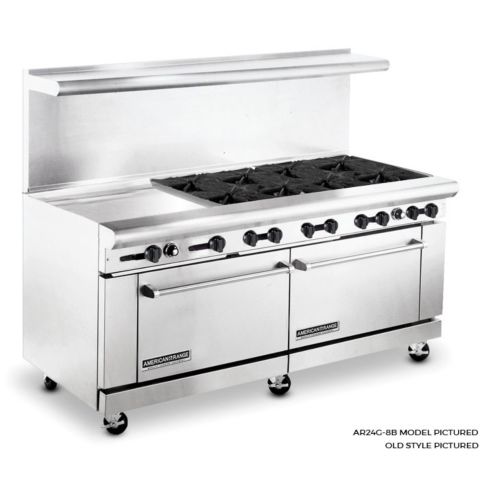 American Range 72 inch Commercial Range, 24 inch Griddle, AR24G-8B