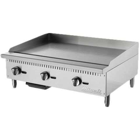 Migali C-G36 36" Gas Countertop Griddle with Manual Control - 90,000 BTU