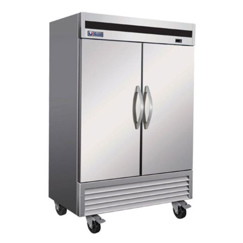 IKON IB54F 54" Two Swing Door Upright Bottom Mount Reach-In Freezer, 49 cu. ft.