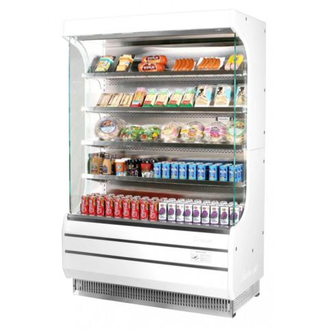 Turbo Air TOM-50W-N 51" Vertical Open Display Merchandiser - White