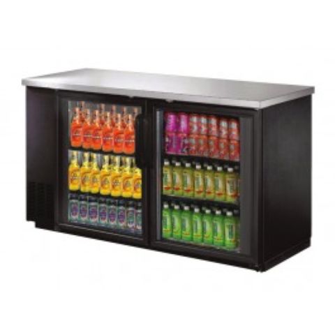 Migali C-BB60G 60” Glass Door Back Bar Cooler, Stainless Steel Top