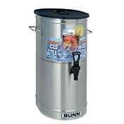Bunn TDO-4 Cylinder-Style Iced Tea/Coffee Dispenser with Brew-Thru Lid - 4 Gallon
