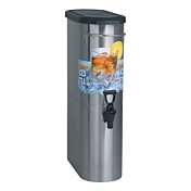 Bunn TDO-N-3.5 Oval-Style Narrow Iced Tea/Coffee Dispenser with Solid Lid - 3.5 Gallon