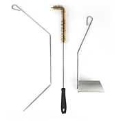 Prepline Commercial Deep Fryer Cleaning Kit with Clean Out Rod, Crumb Scoop, and L-Tip Brush