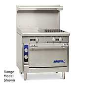 Imperial IHR-G18-2-M-NG Spec Series 36" Modular / Countertop 2 Burner & 18" Griddle Heavy Duty Natural Gas Range