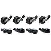 Imperial Set of Eight 6" Swivel Casters (4 with Brakes)
