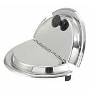 Winco INSH-11 Notched / Hinged Stainless Steel Cover for Inset 11 Qt.